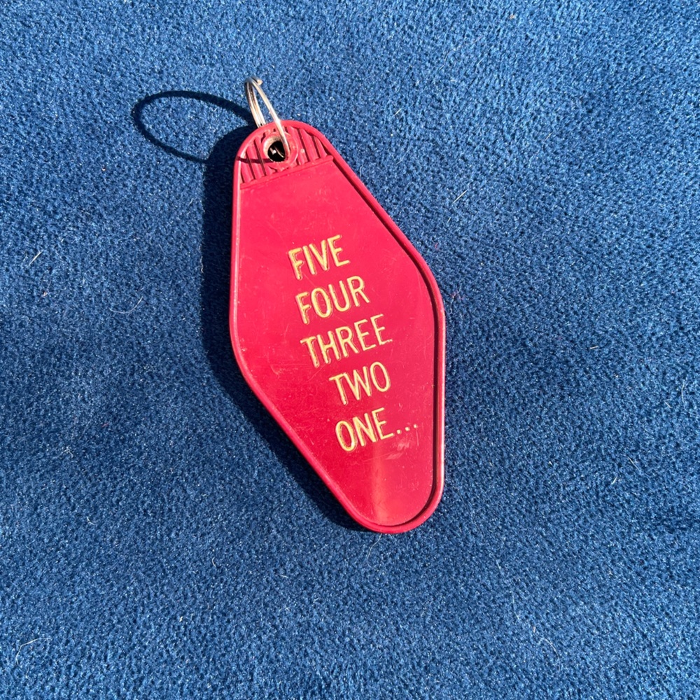 Maroon David Bowie Major Tom Motel Style Keychain